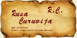 Rusa Ćuruvija vizit kartica